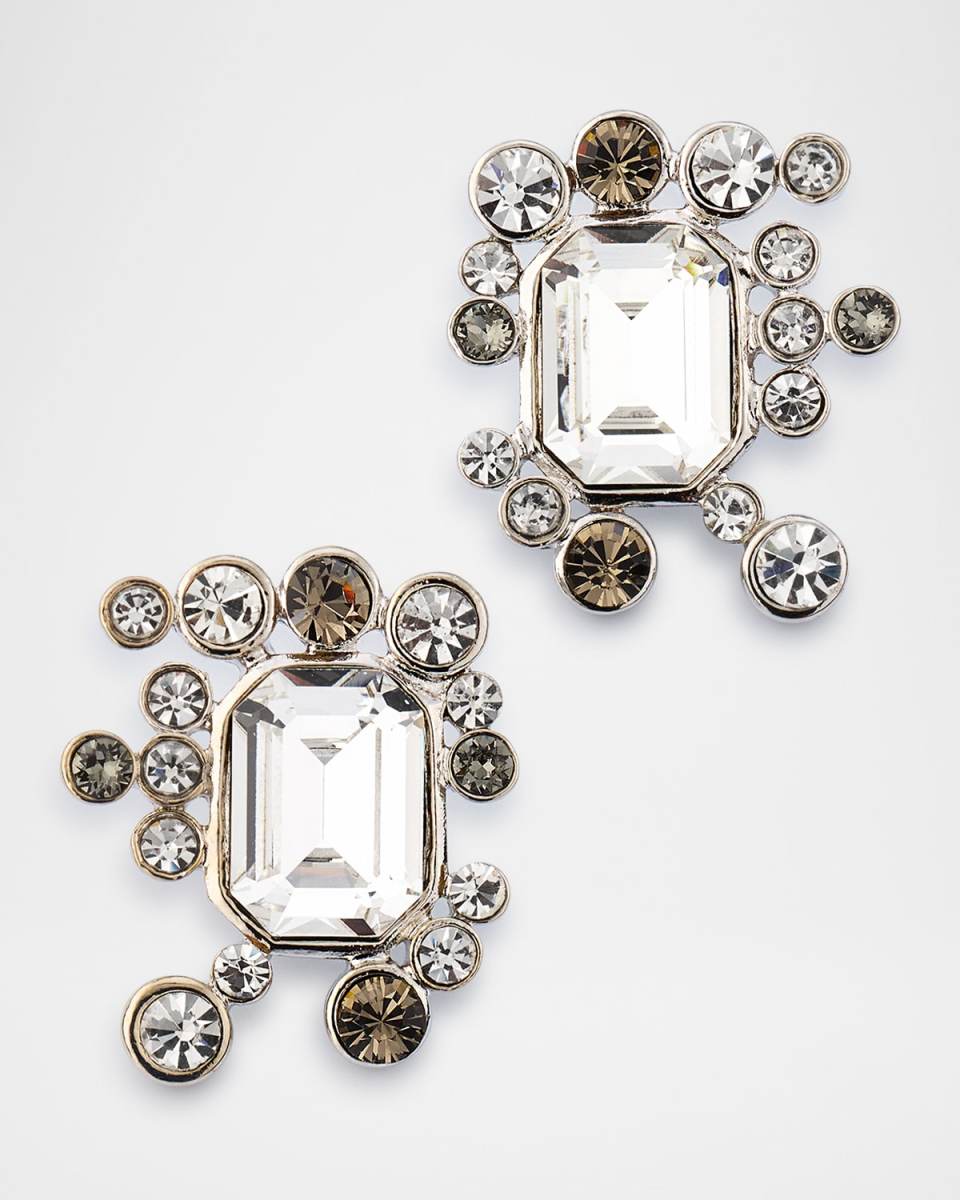 Mixed Crystal Cluster Earrings
